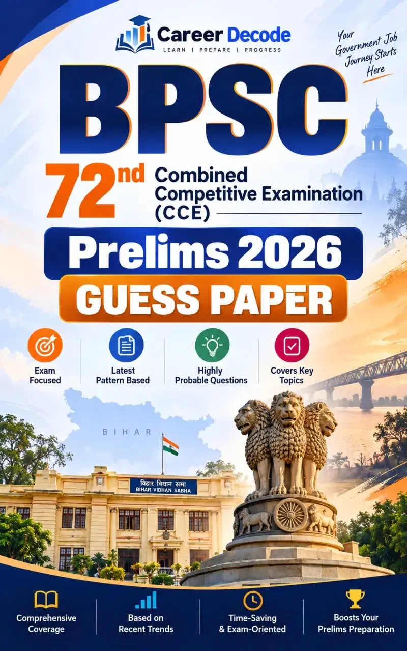 Cover of BPSC 72nd Combined Competitive Examination (CCE) Prelims 2026 Guess Paper