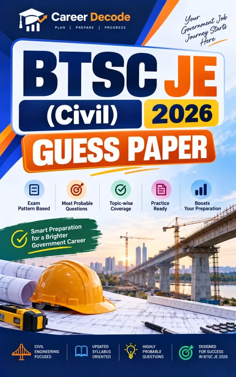 Cover of BTSC JE (Civil) 2026 Guess Paper