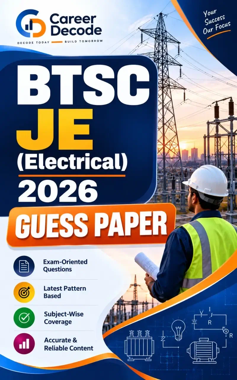 Cover of BTSC JE (Electrical) 2026 Guess Paper