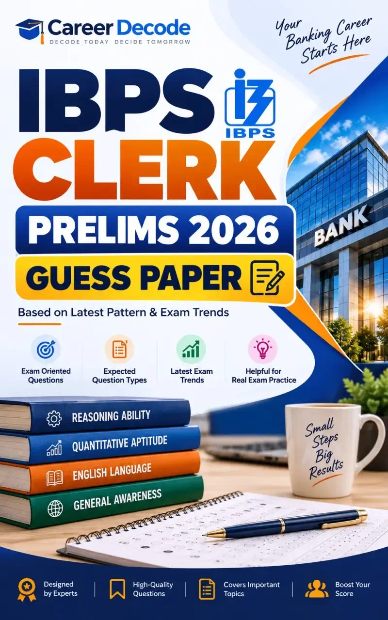 Cover of IBPS Clerk Prelims 2026 Guess Paper