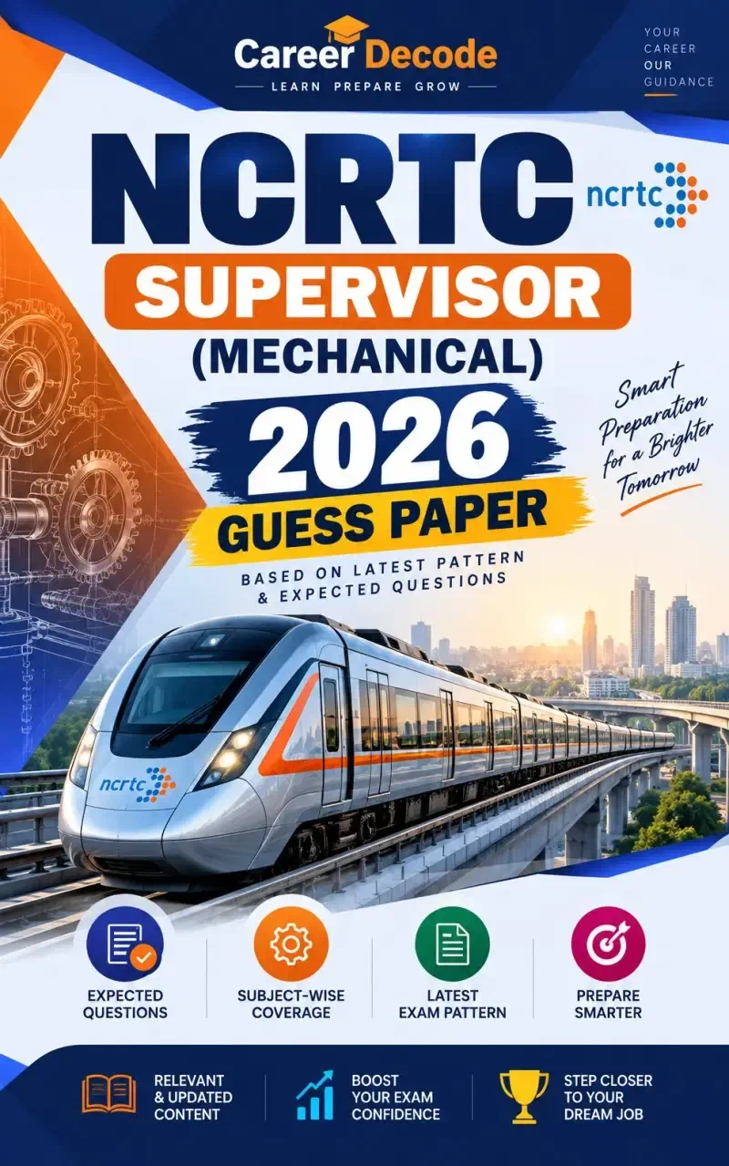 Cover of NCRTC Supervisor (Mechanical) 2026 Guess Paper