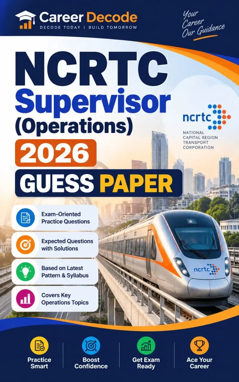 Cover of NCRTC Supervisor (Operations) 2026 Guess Paper