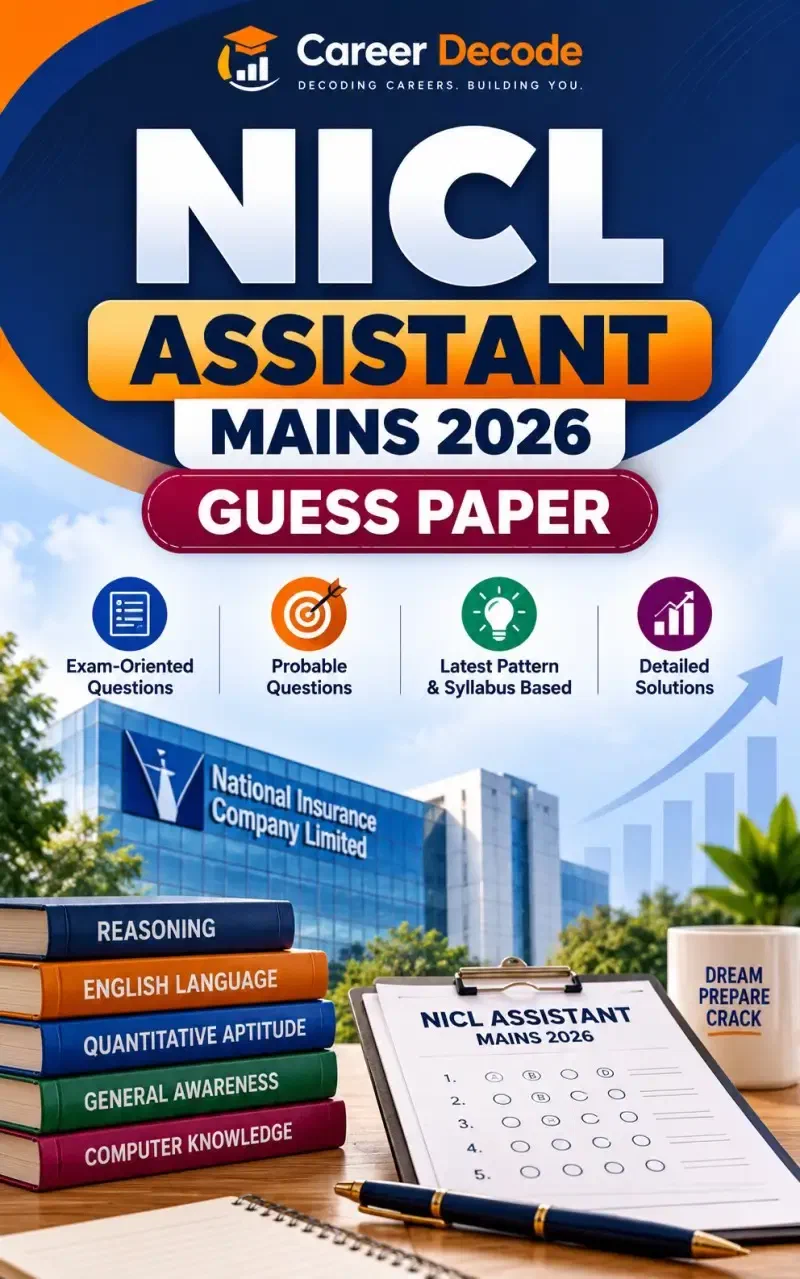 Cover of NICL Assistant Mains 2026 Guess Paper