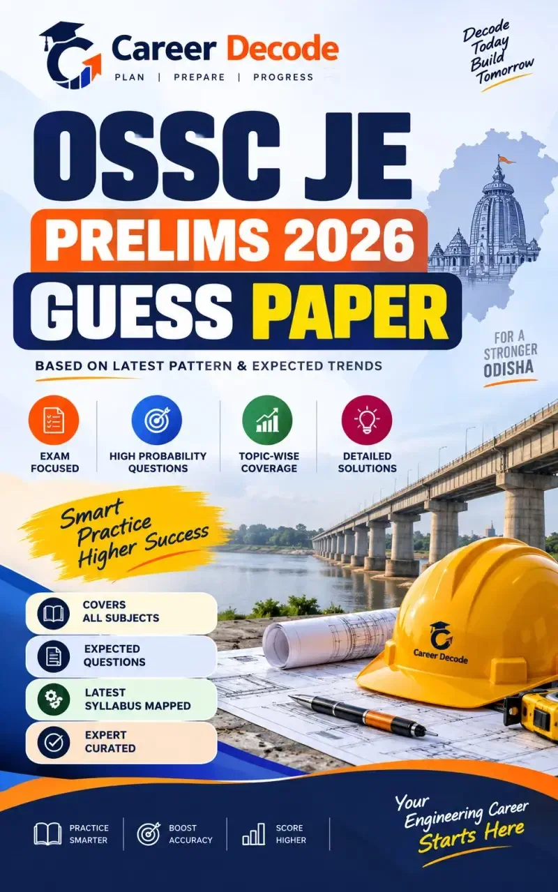 Cover of OSSC JE Prelims 2026 Guess Paper
