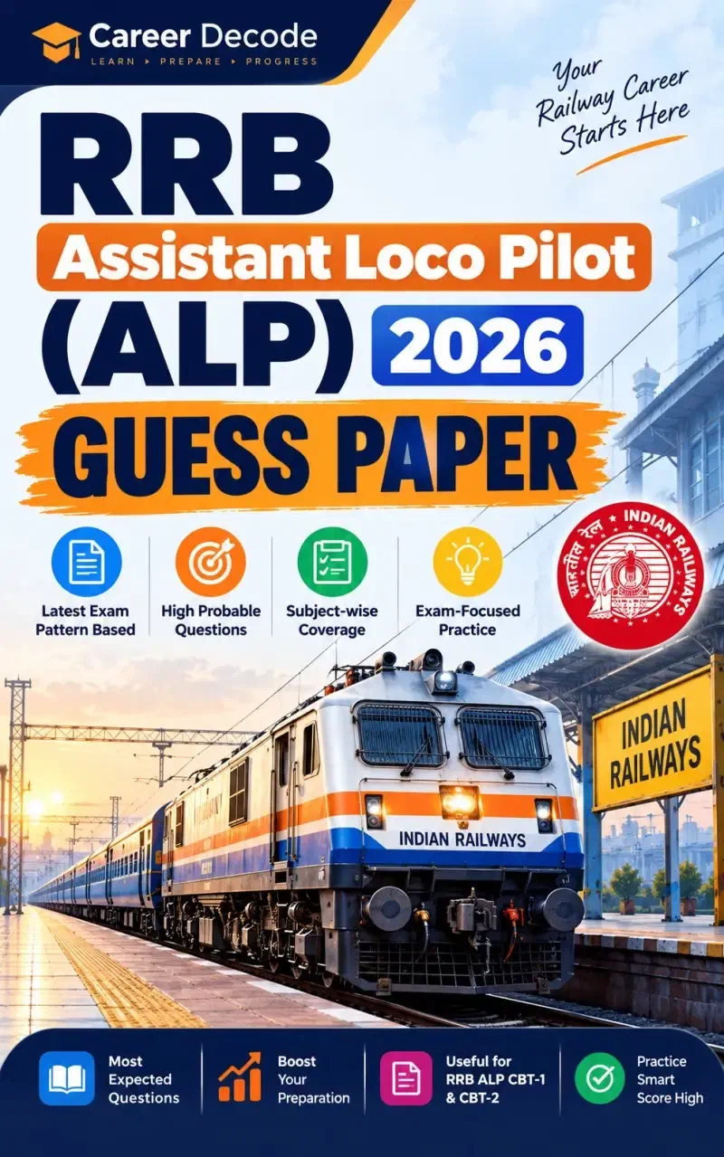 Cover of RRB Assistant Loco Pilot (ALP) 2026 Guess Paper