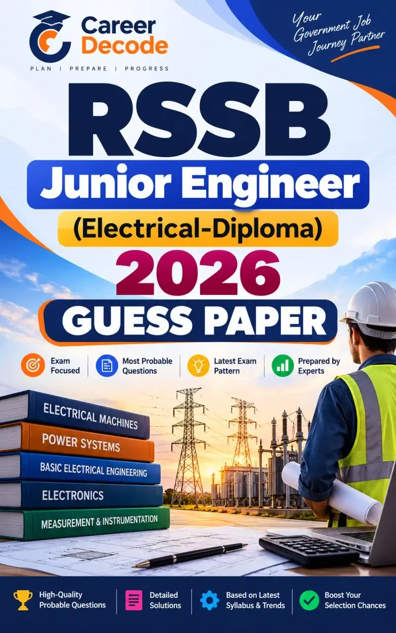 Cover of RSSB Junior Engineer (Electrical-Diploma) 2026 Guess Paper