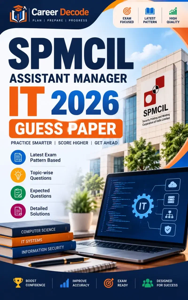 Cover of SPMCIL Assistant Manager IT 2026 Guess Paper