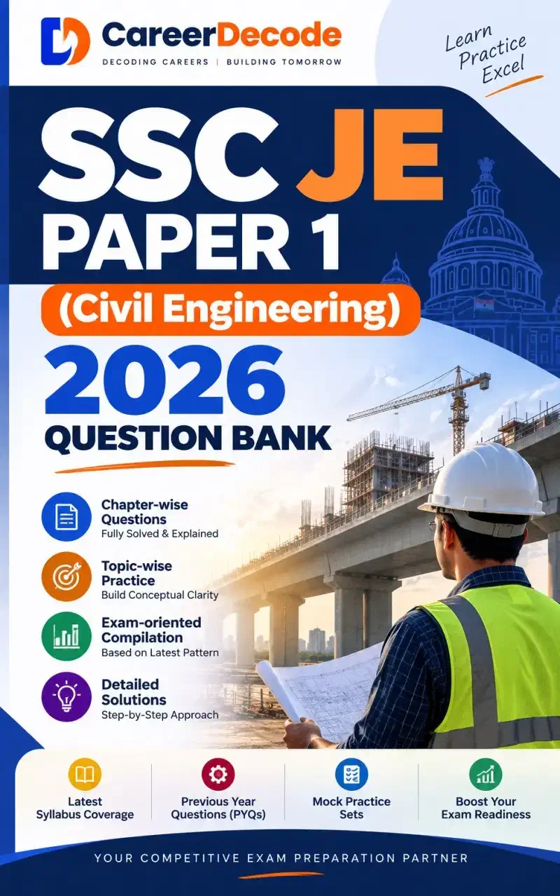 Cover of SSC JE Paper 1 (Civil Engineering) 2026 Question Bank