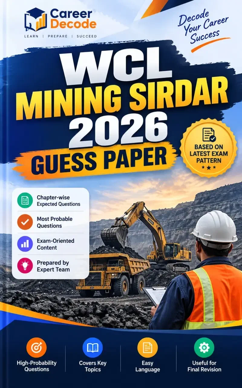 Cover of WCL Mining Sirdar 2026 Guess Paper